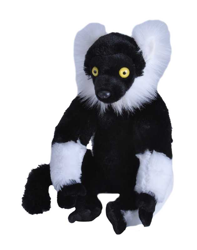 Plüsch Black White Ruffed Lemur Cuddlekin 30 cm
