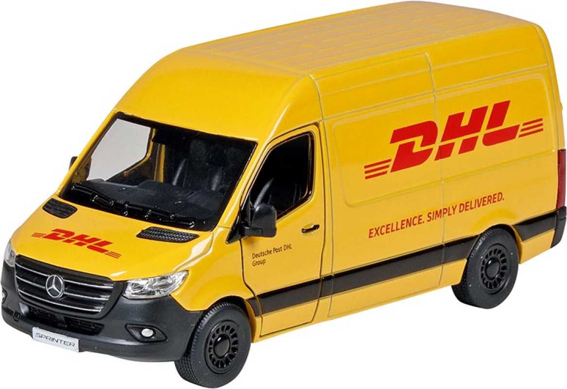 Mercedes Benz Sprinter DHL, Spritzguss, 1:48, L= 12,5 cm