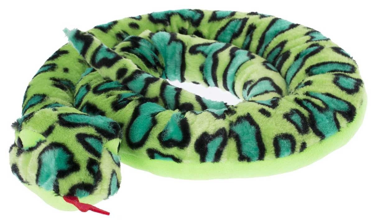 Plüsch Riesenschlange grün 200 cm