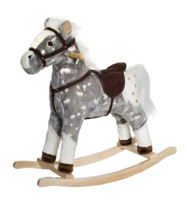 Schaukelpferd grau mit Ton
