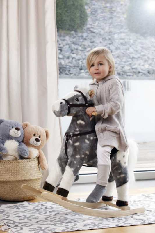 Schaukelpferd grau mit Ton