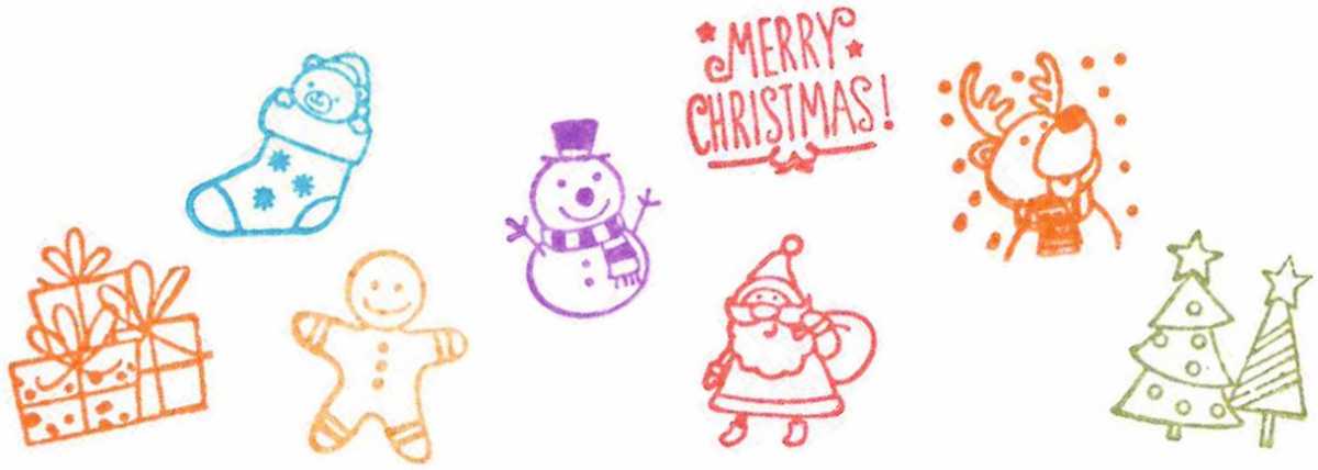 Stempel Weihnachten 8-fach sort., 48er Display