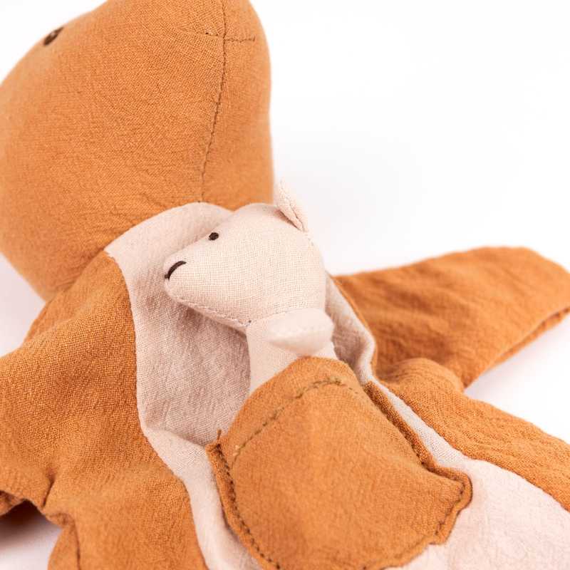 Handpuppe Känguruh mit Baby 26 cm