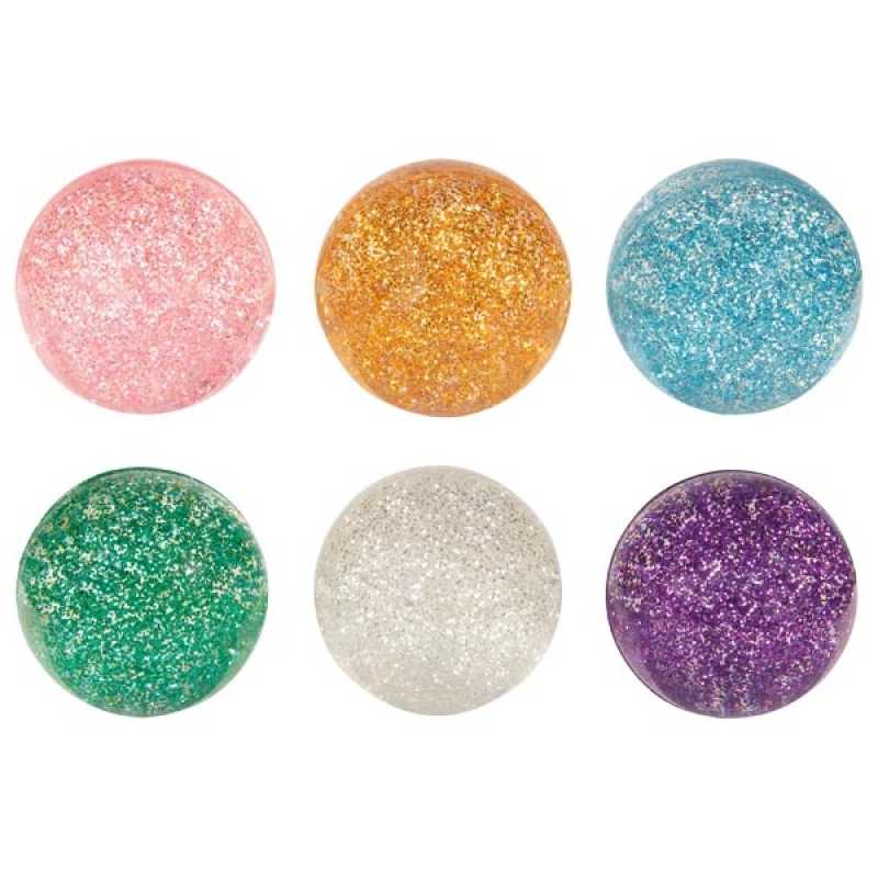 Flummy Glitzer 49 mm, 12er Set