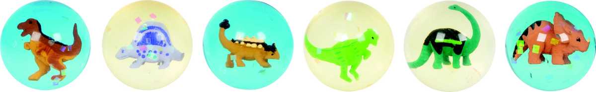 Flummy mit 3D Dinosauriereinschluß, 12er Set