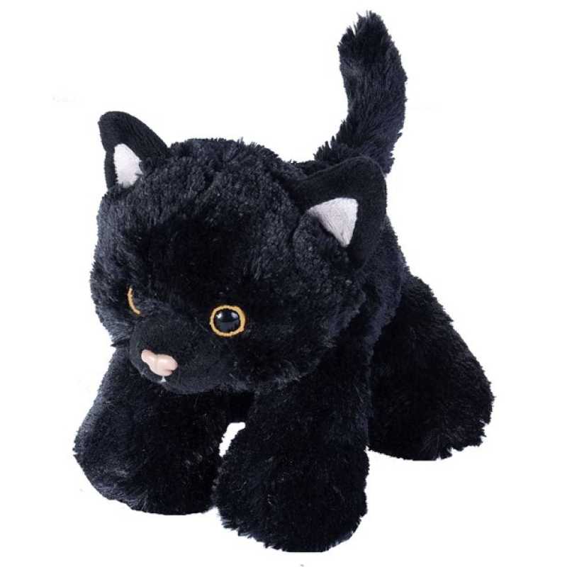 Plüsch Katze schwarz 17 cm Mini Hug'ems