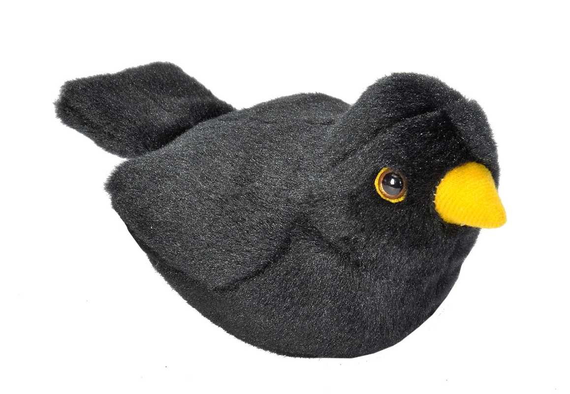 Plüsch Amsel singend 18 cm RSPB Birds