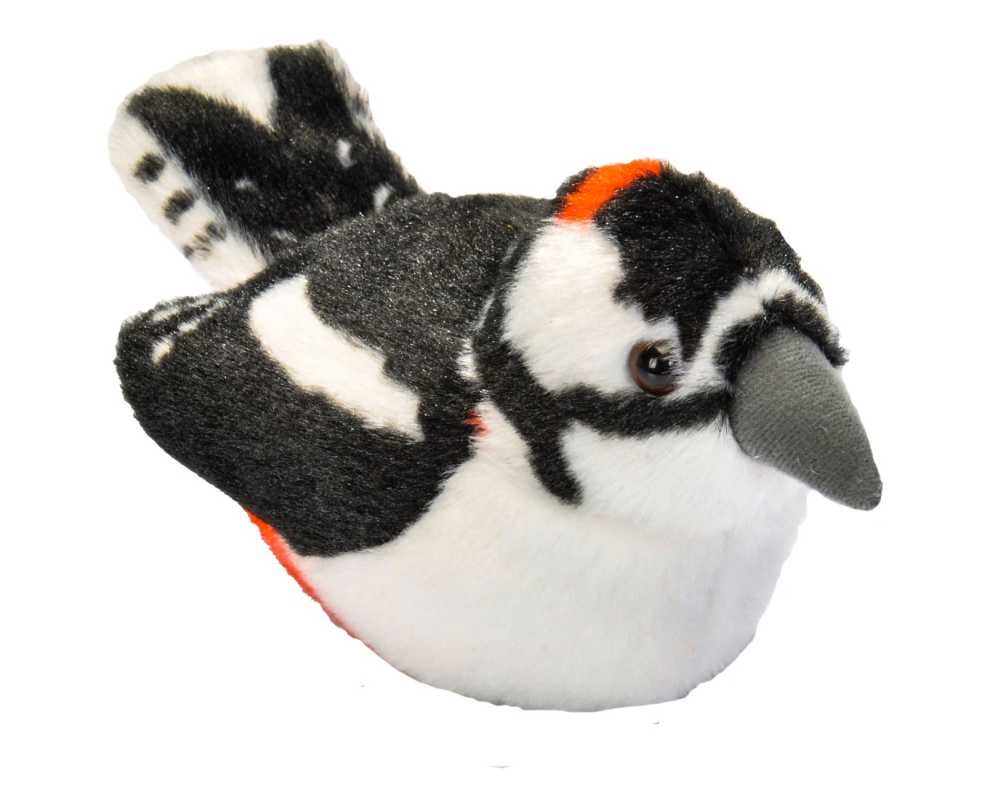 Plüsch Buntspecht singend 18 cm RSPB Birds
