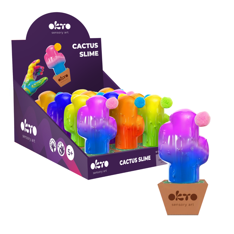 Antistress-Toy Slime 90 ml Kaktus zweifarbig im Display