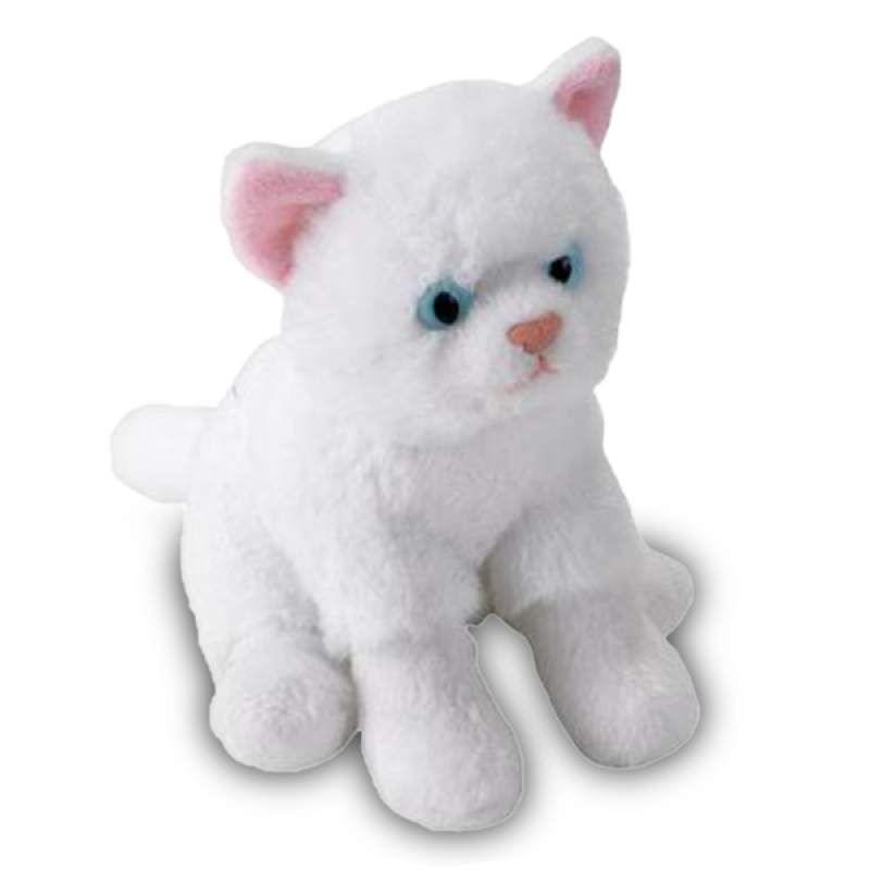 Plüsch Mini Katze weiss 13 cm Pocketkins