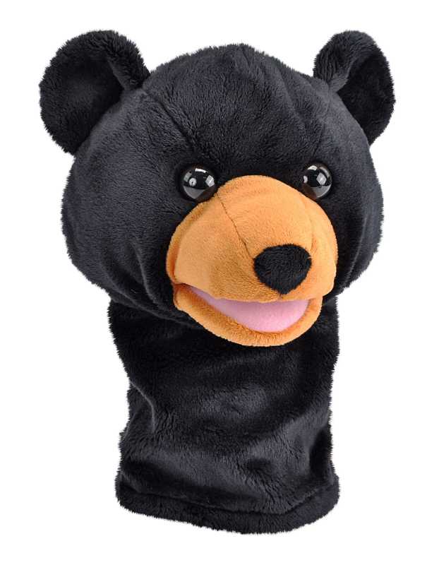 Plüsch Handpuppe Schwarzbär mit Sound 30 cm Wild Call Puppet
