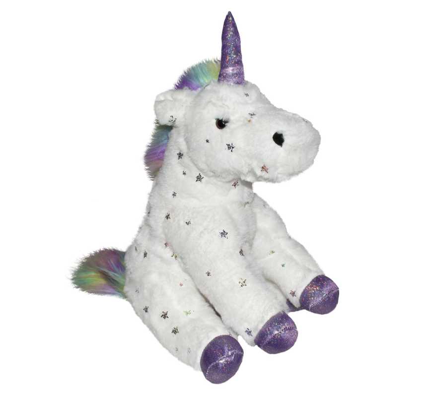 Plüsch Einhorn weiss glitzernd 30 cm