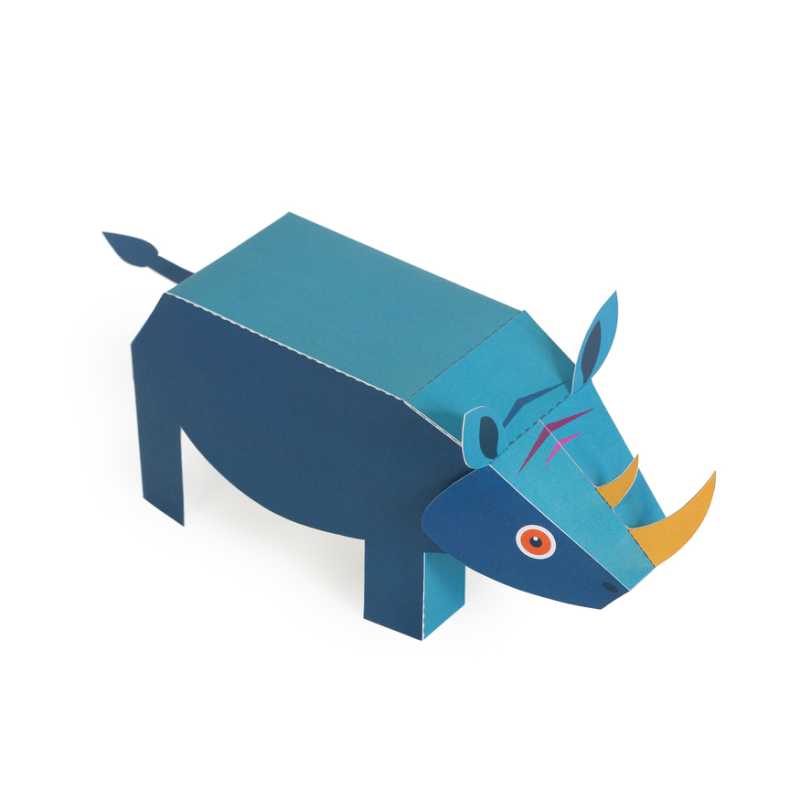 Maxi Nashorn Papierspielzeug