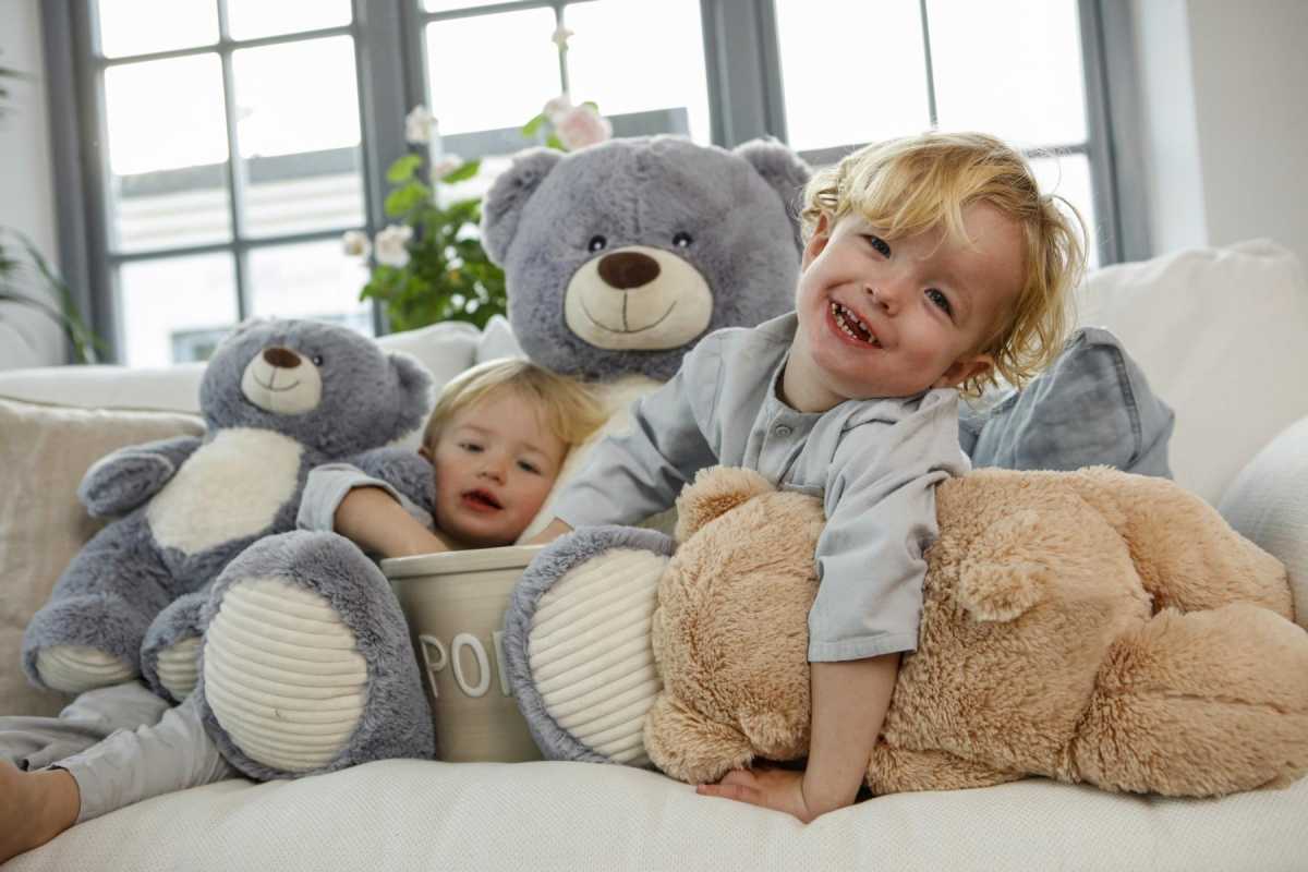 Plüsch Teddy Viggo grau 45 cm