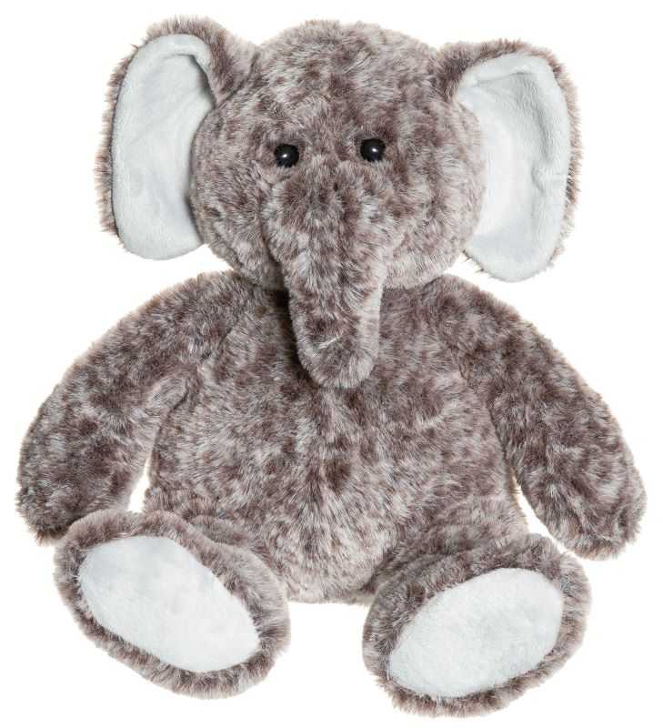 Elefant Valnöt grau gefleckt 35 cm