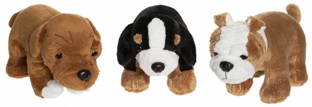Plüsch Hunde 25 cm 3-fach sortiert