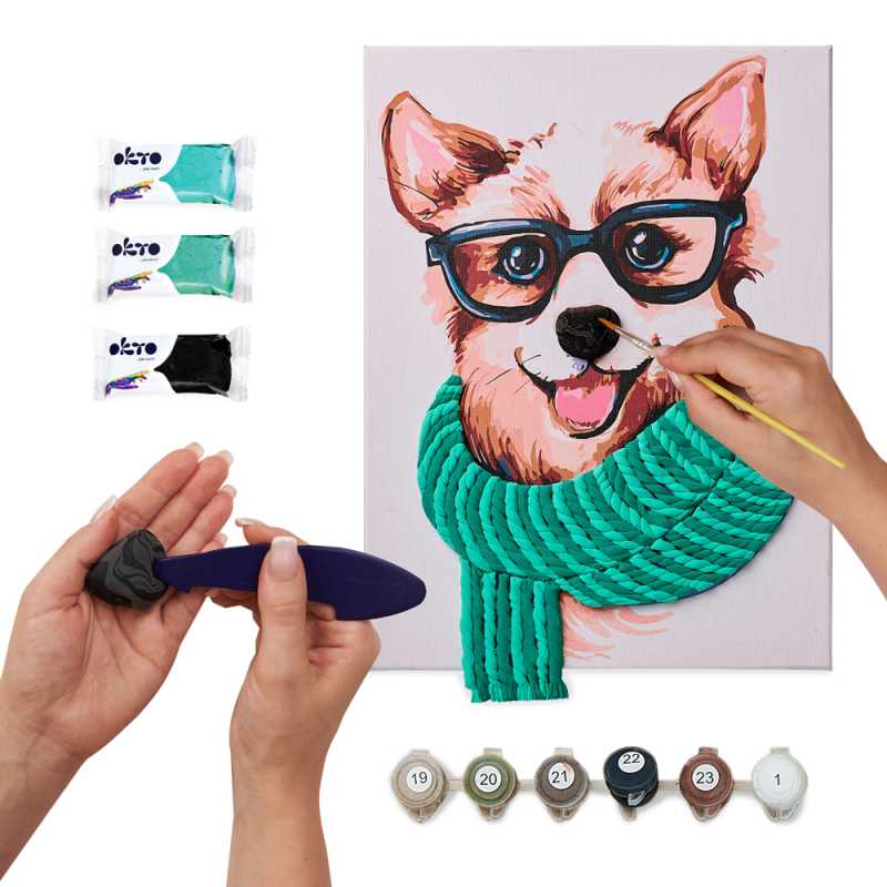 3D Modellier- und Malset Fashion Dog