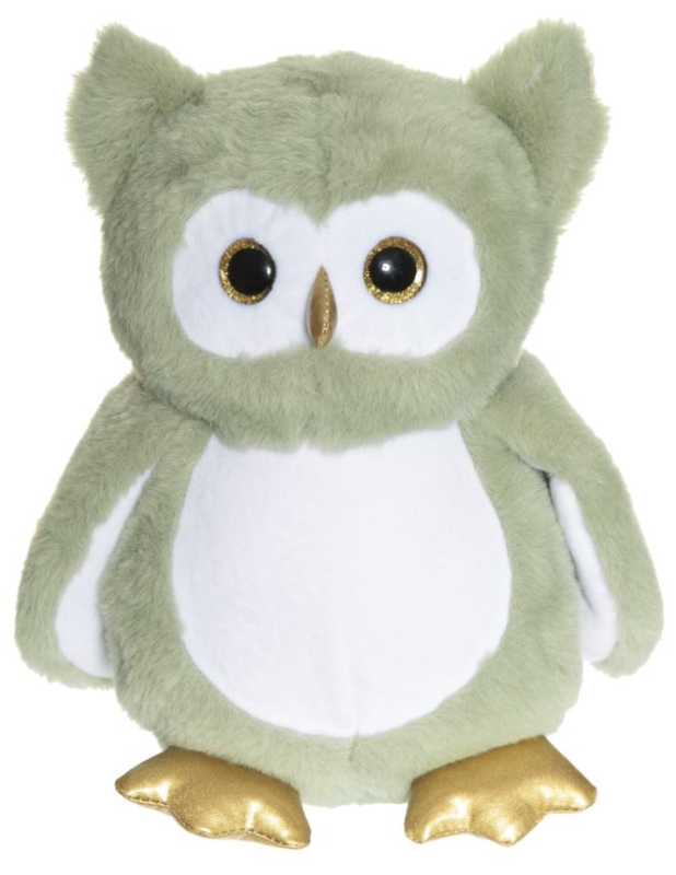 Plüsch Eule grün nachtleuchtend 25 cm