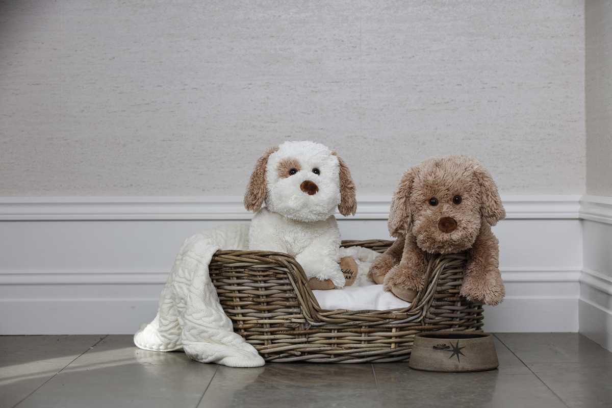 Plüsch Hund Selma creme/braun 35 cm