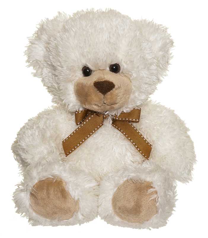 Plüsch Teddy Roger creme mit Halsschleife 25 cm