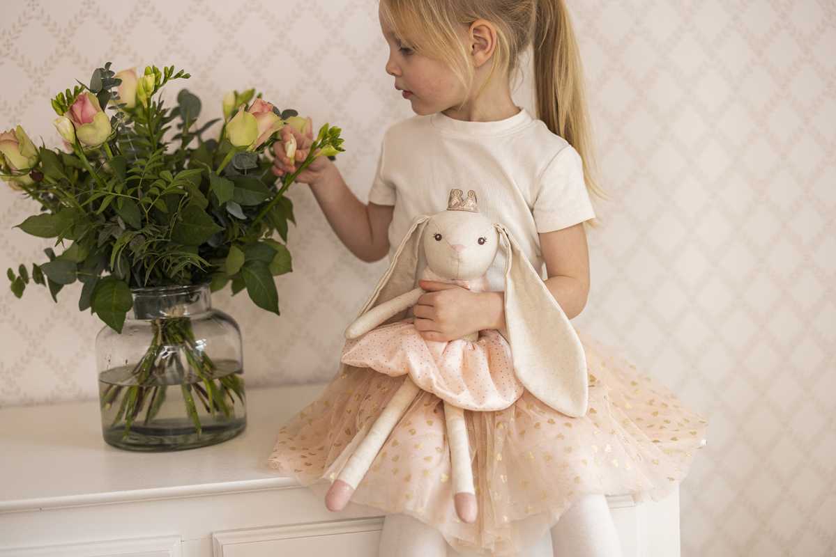 Ballerina Hase mit Silberkrönchen 40 cm