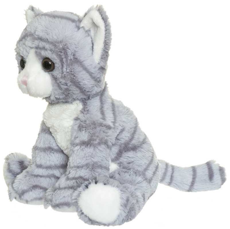 Plüsch Katze grau gestreift 23 cm