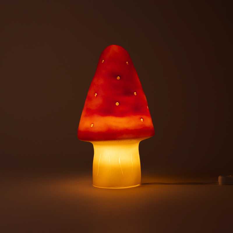 Nachtlicht kleiner Pilz Ziegelrot