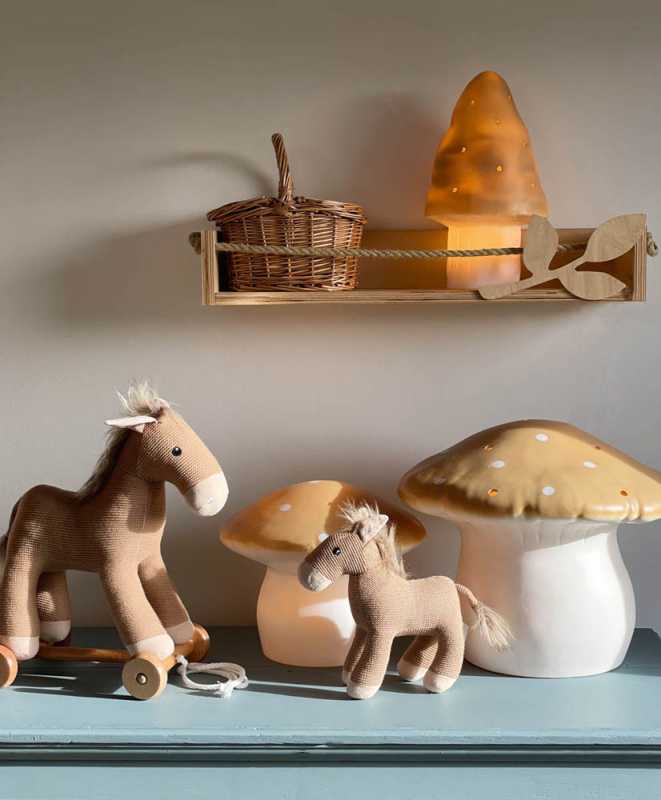 Nachtlicht kleiner Pilz Mokka