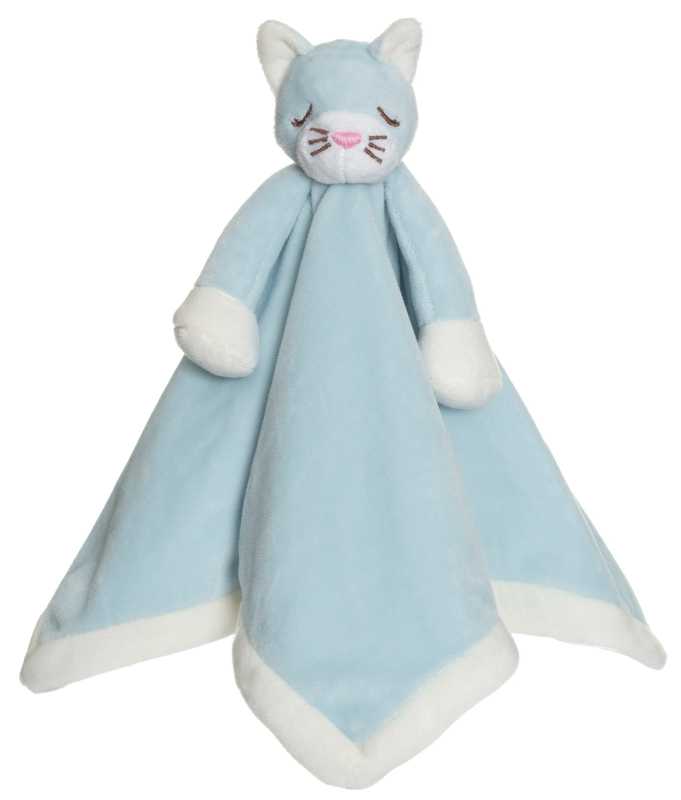 Schmusetuch Kätzchen blau 35 cm
