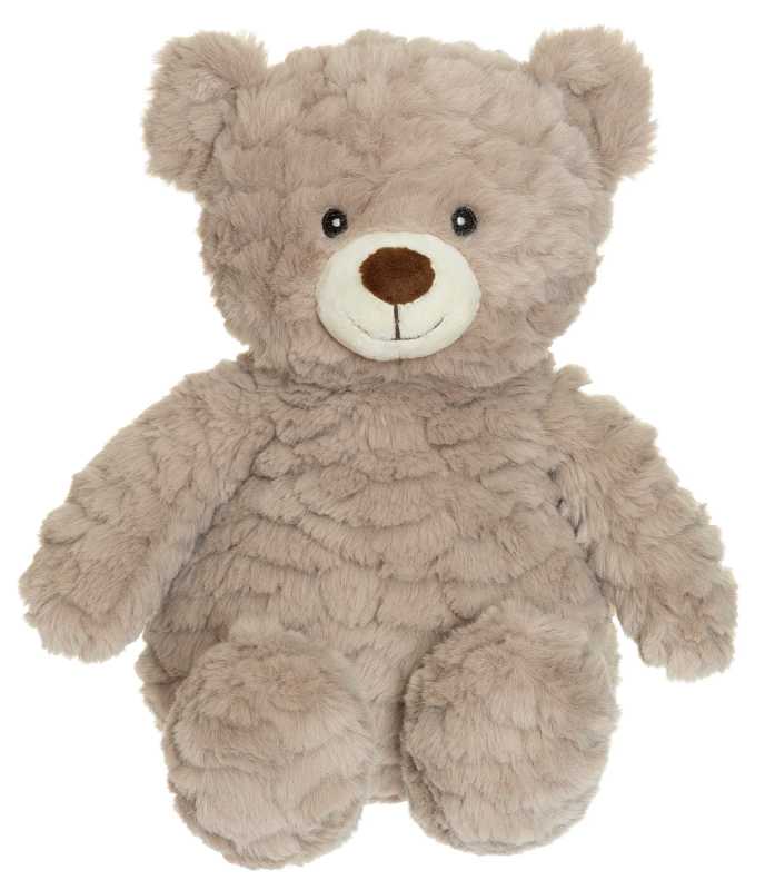 Wärmekissen Teddybär braun mit gewelltem Fell 35 cm