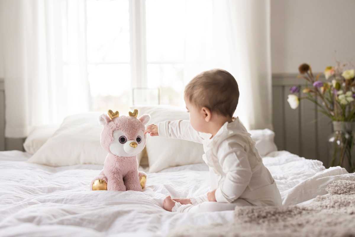 Plüsch Hirsch Ronja pink gold 25 cm