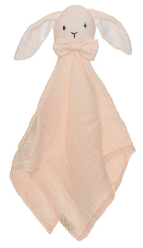Schmusetuch Hase pink 40 cm aus BIO-Baumwolle