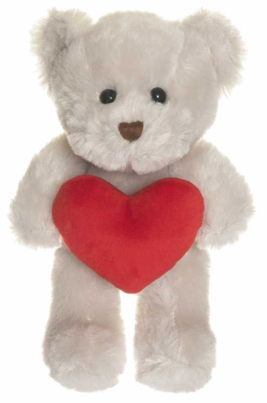 Plüsch Teddy Theo beige mit Herz 19 cm