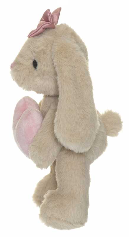 Plüsch Hase Tyra beige mit Herz und Masche 20 cm