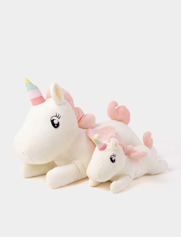 Liegendes Einhorn, Vanille 35 cm