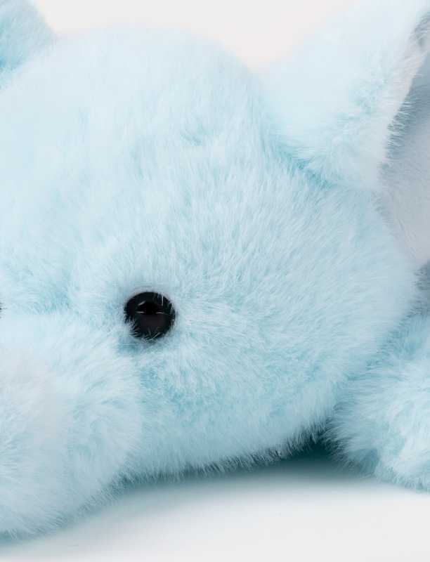 Liegender Elefant hellblau 34  cm