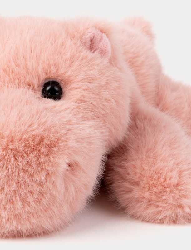 Liegendes Nilpferd pfirsich 30  cm