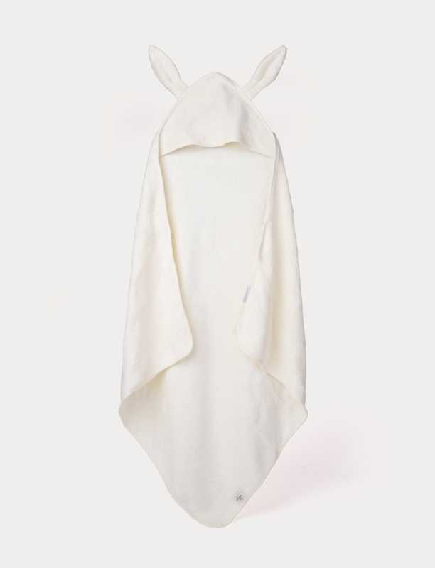 Baby-Kapuzenhandtuch, Bambus, Hase, Creme