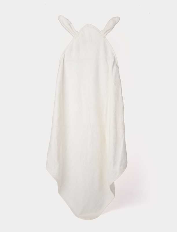 Baby-Kapuzenhandtuch, Bambus, Hase, Creme