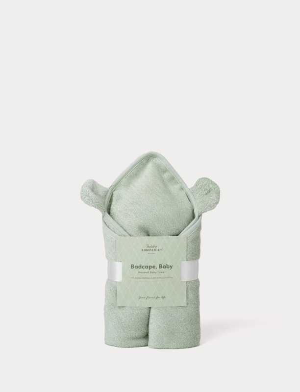 Baby-Kapuzenhandtuch Bambus, Teddy, Grün