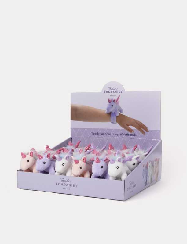 Slap-Armbänder Einhorn 3-farbig ass. im Display