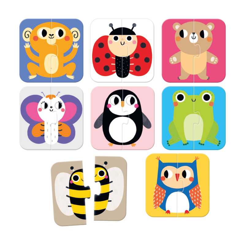 Puzzle "On-the-Go Halves Animals" 18m+ / 16 Teile