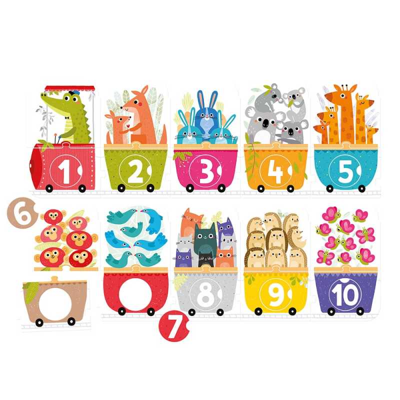 Puzzle "Make-a-Match Number Train" 3+ / 30 Teile