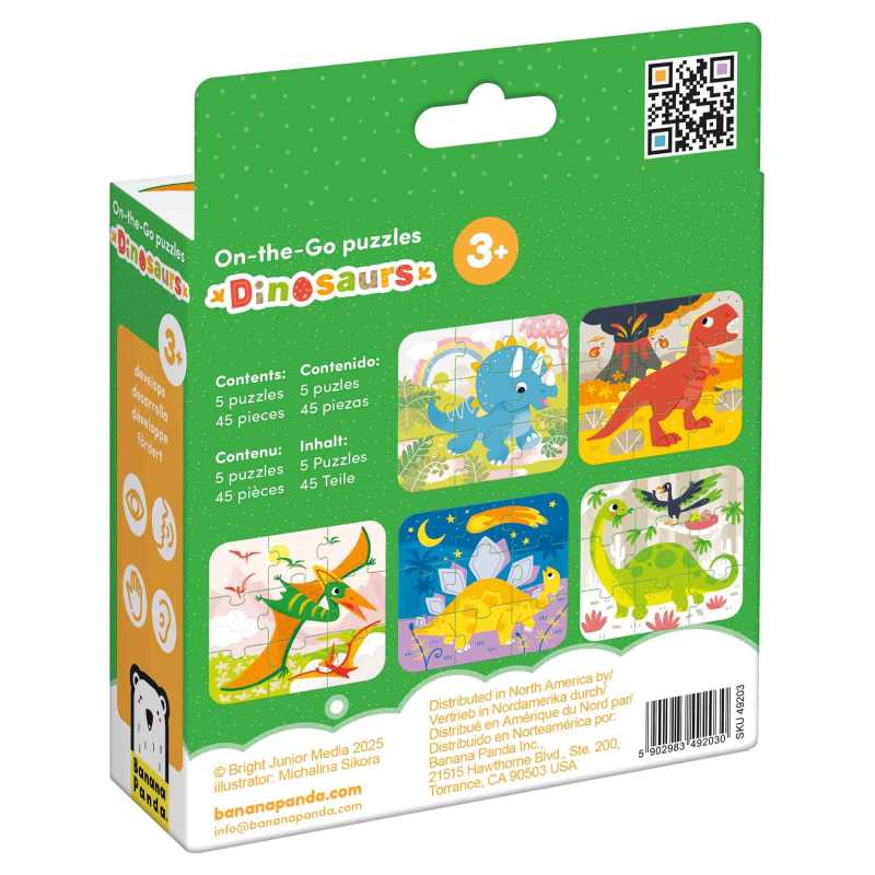 Puzzle "On-the-Go Dinosaurs" 3+ / 45 Teile