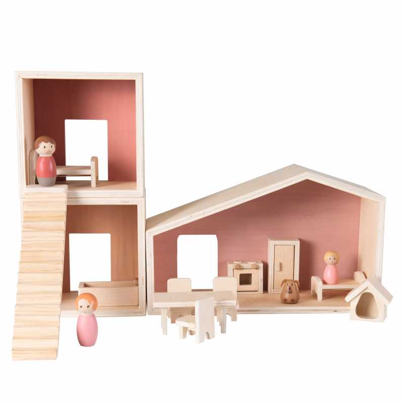 Puppenhaus komplett aus Holz
