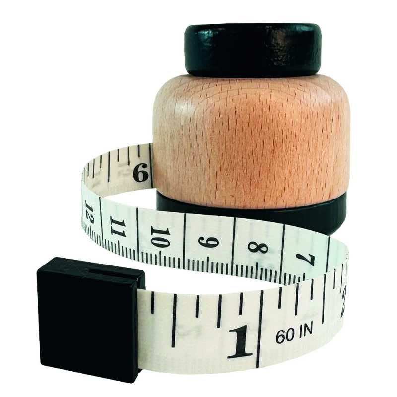 Metermass aus Holz aufrollbar