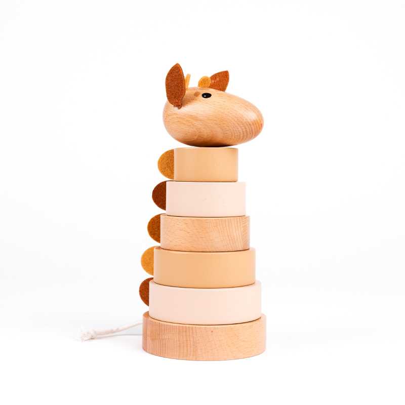 Holz-Pyramide Giraffe Leonie