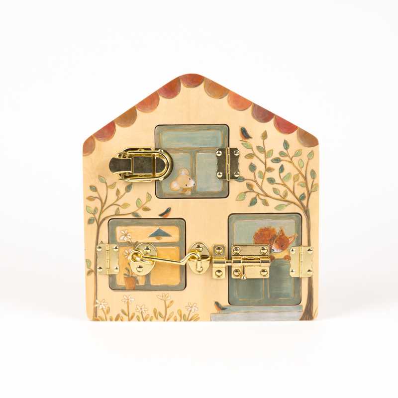 Bord mit Verschlussarten 'Freunde'