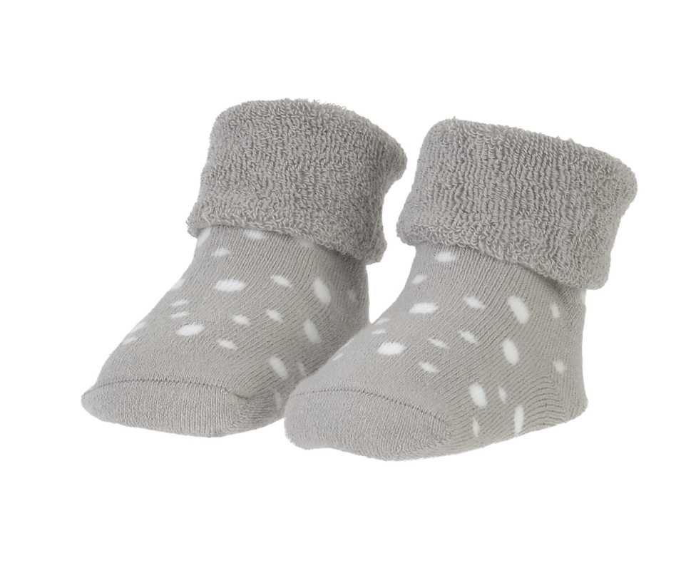 Socken grau aus Bio-Baumwolle, 0 - 3 Monate