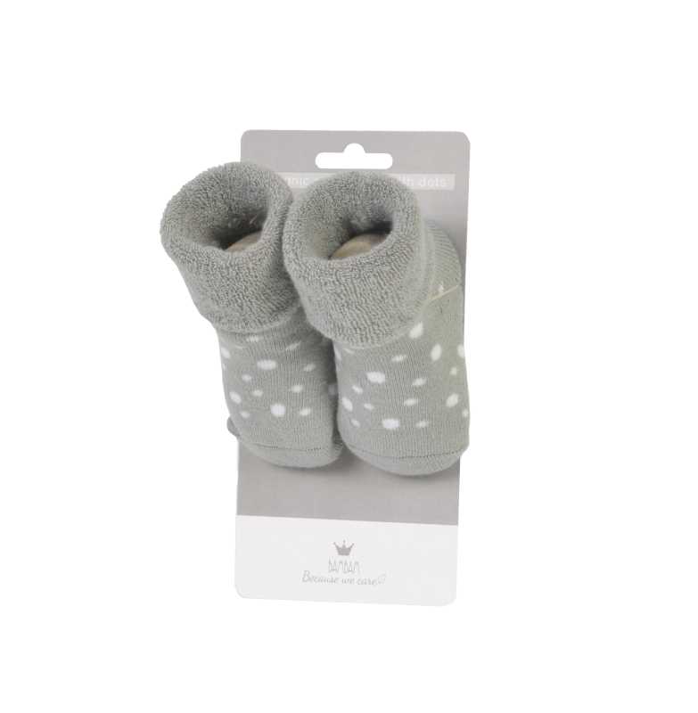 Socken grau aus Bio-Baumwolle, 0 - 3 Monate